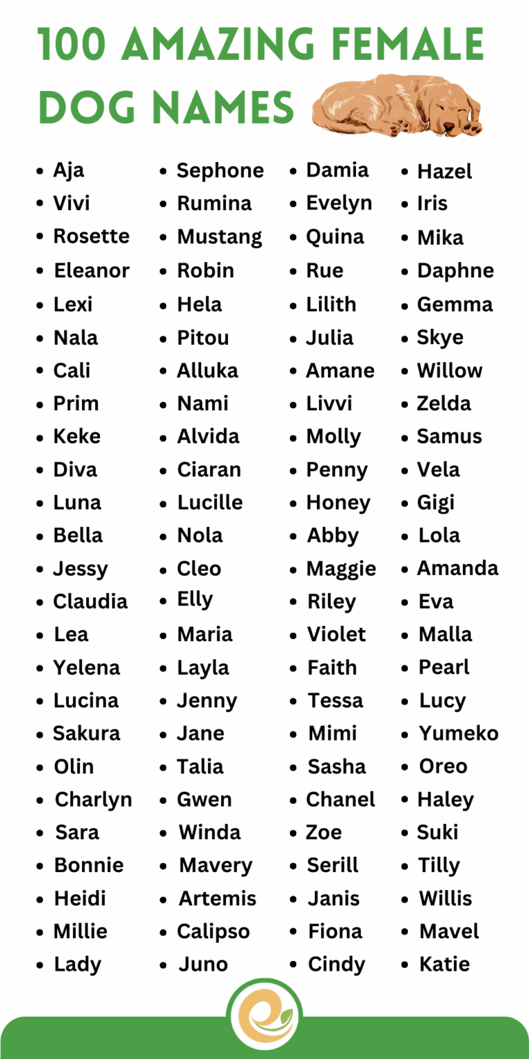 Common Dog Names For Females